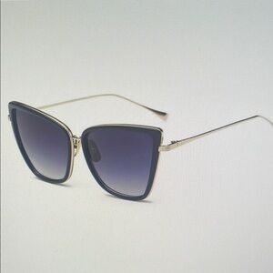 Gold and Black Cat-Eye Sunglasses
